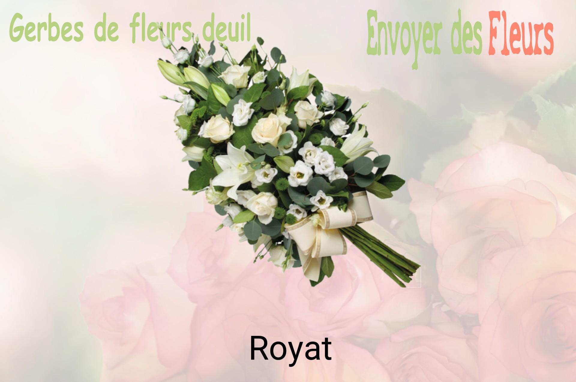 Gerbe de fleurs de deuil livrée à Royat